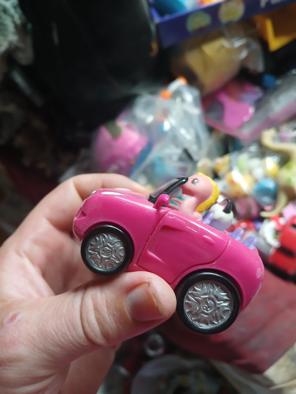 Squinkies Barbie Dream Pink Car With Seahorse And Cat